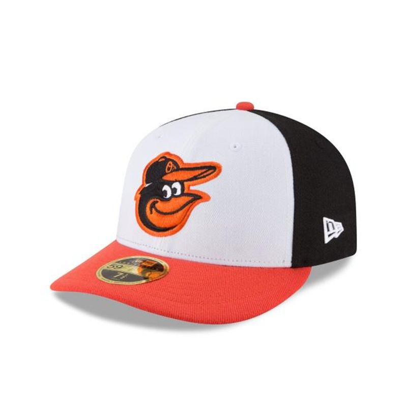 MLB Baltimore Orioles Authentic Collection Low Profile 59Fifty Fitted (JEB4015) - White New Era Caps